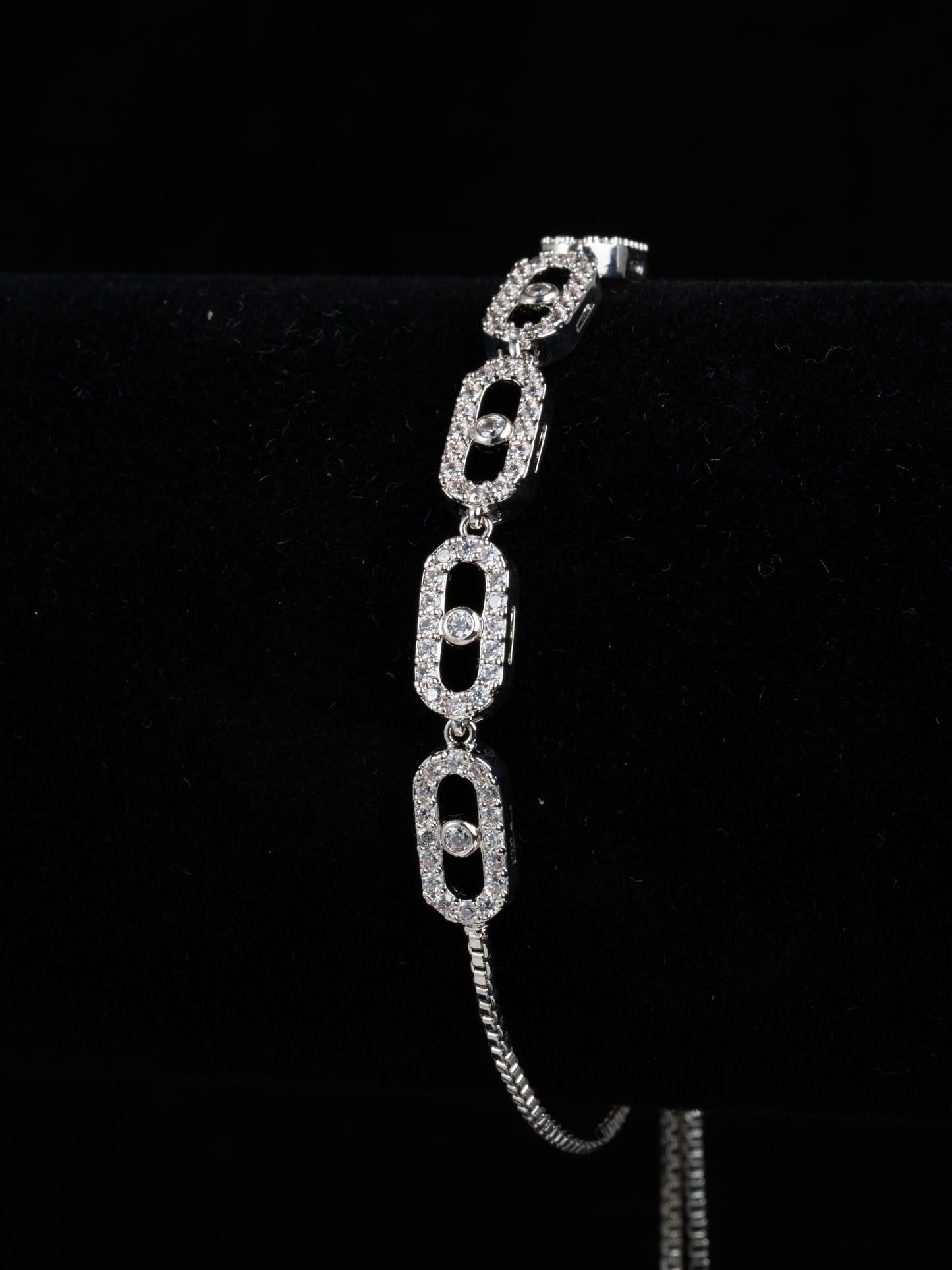 Silver allure bracelet