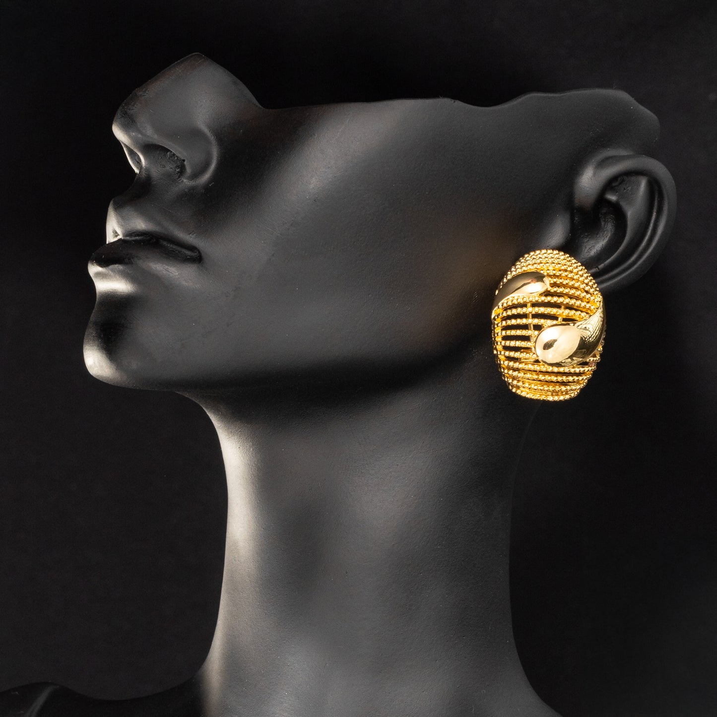 Ember Enclosed Gold Earrings