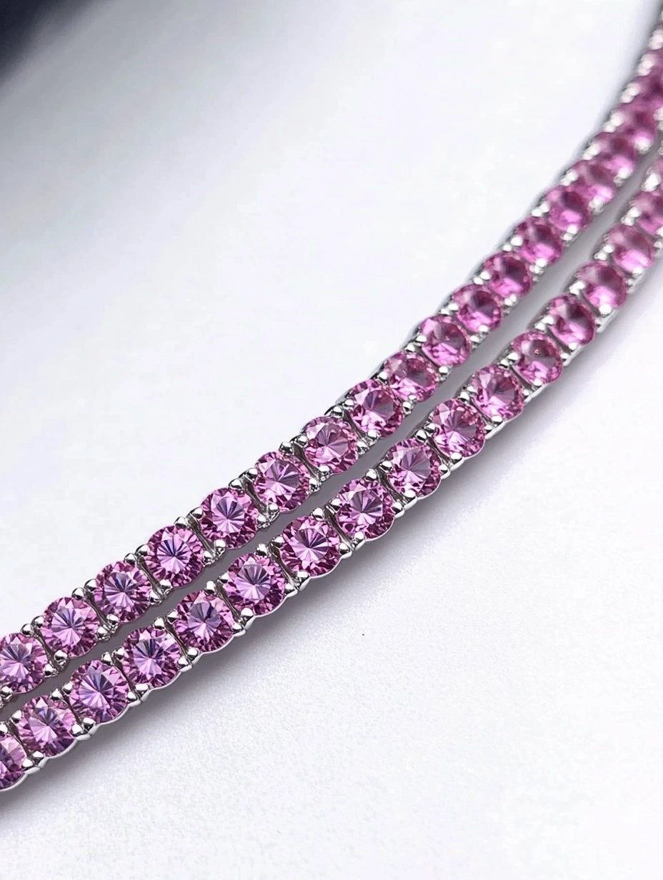 Pink Elegance Slim Tennis bracelet