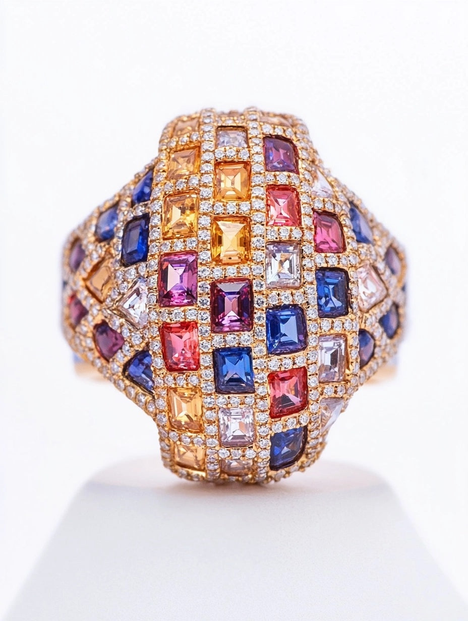 Celestial Mosaic Ring 18karat Yellow Gold