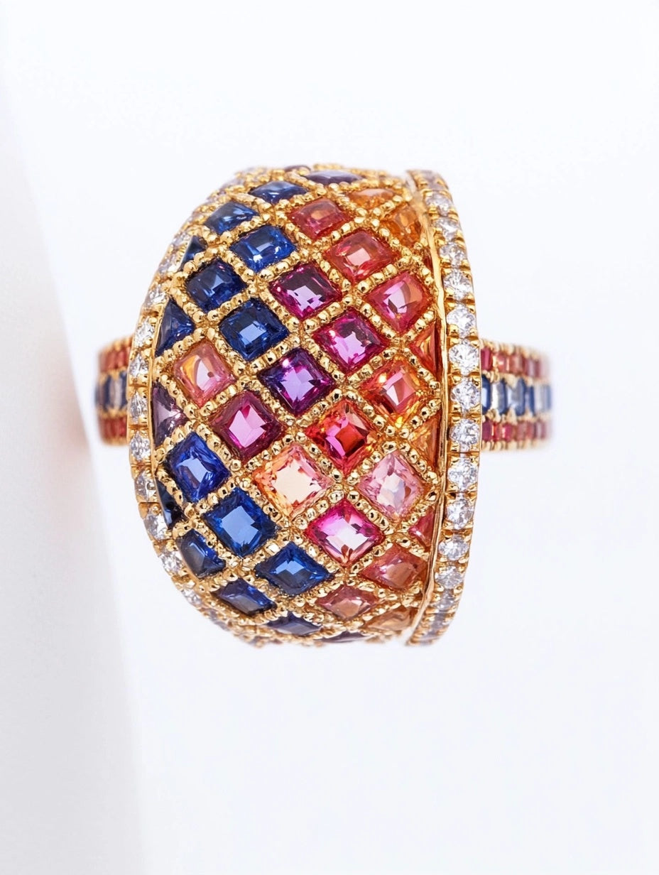 Glam vibe ring 18karat Yellow Gold