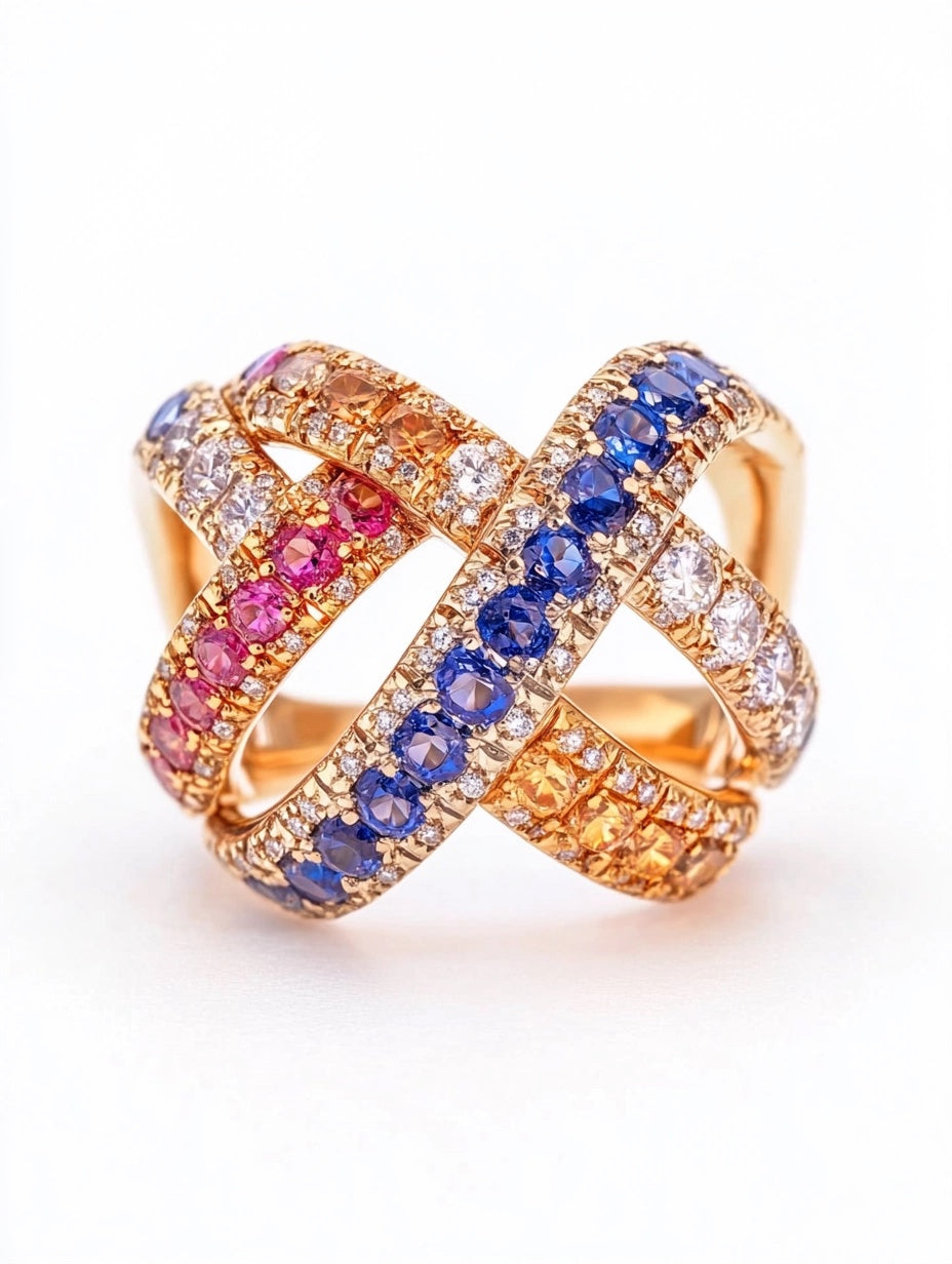 Opulent swirl ring 18karat Yellow Gold