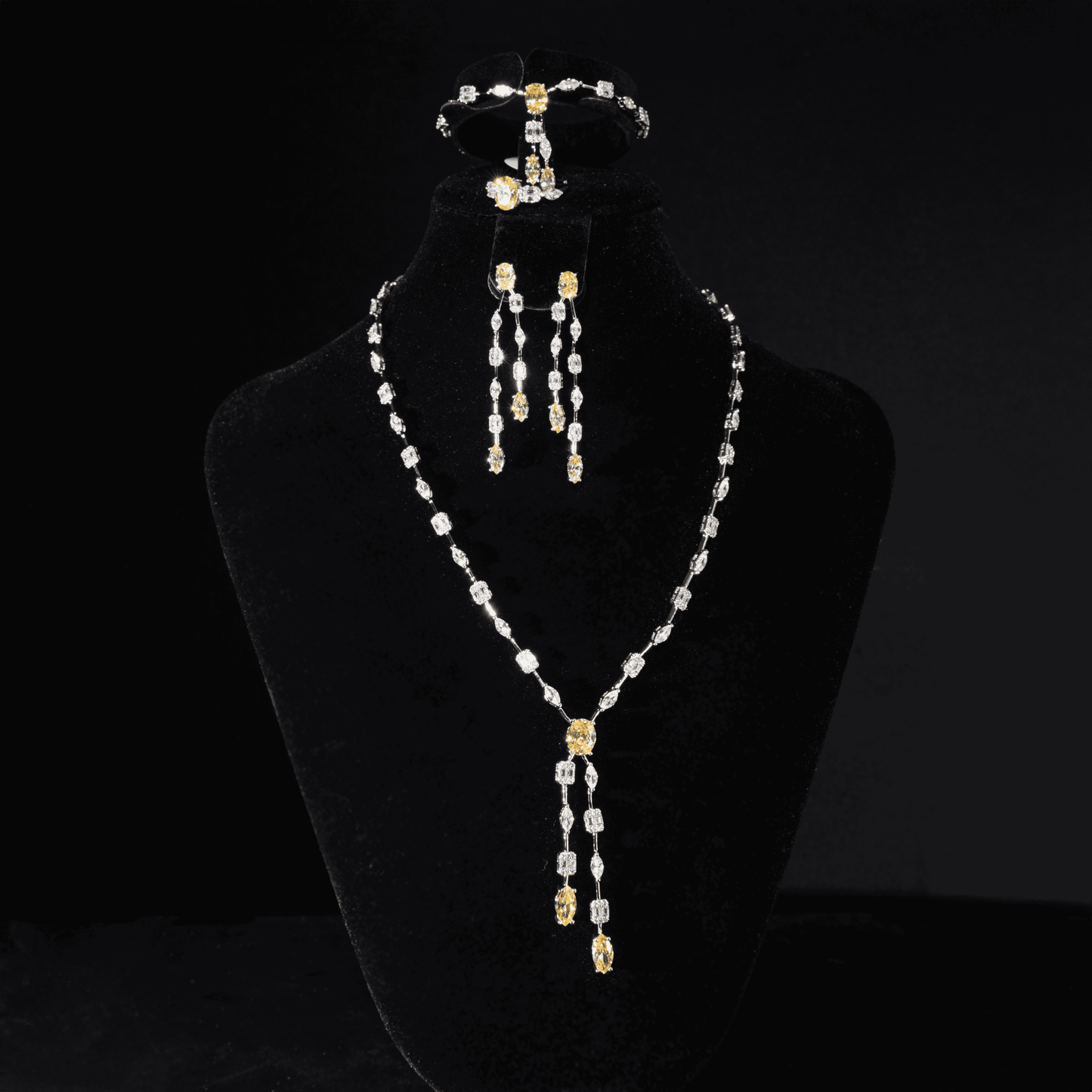 The Sunlit Shine Set In Yellow And Silver