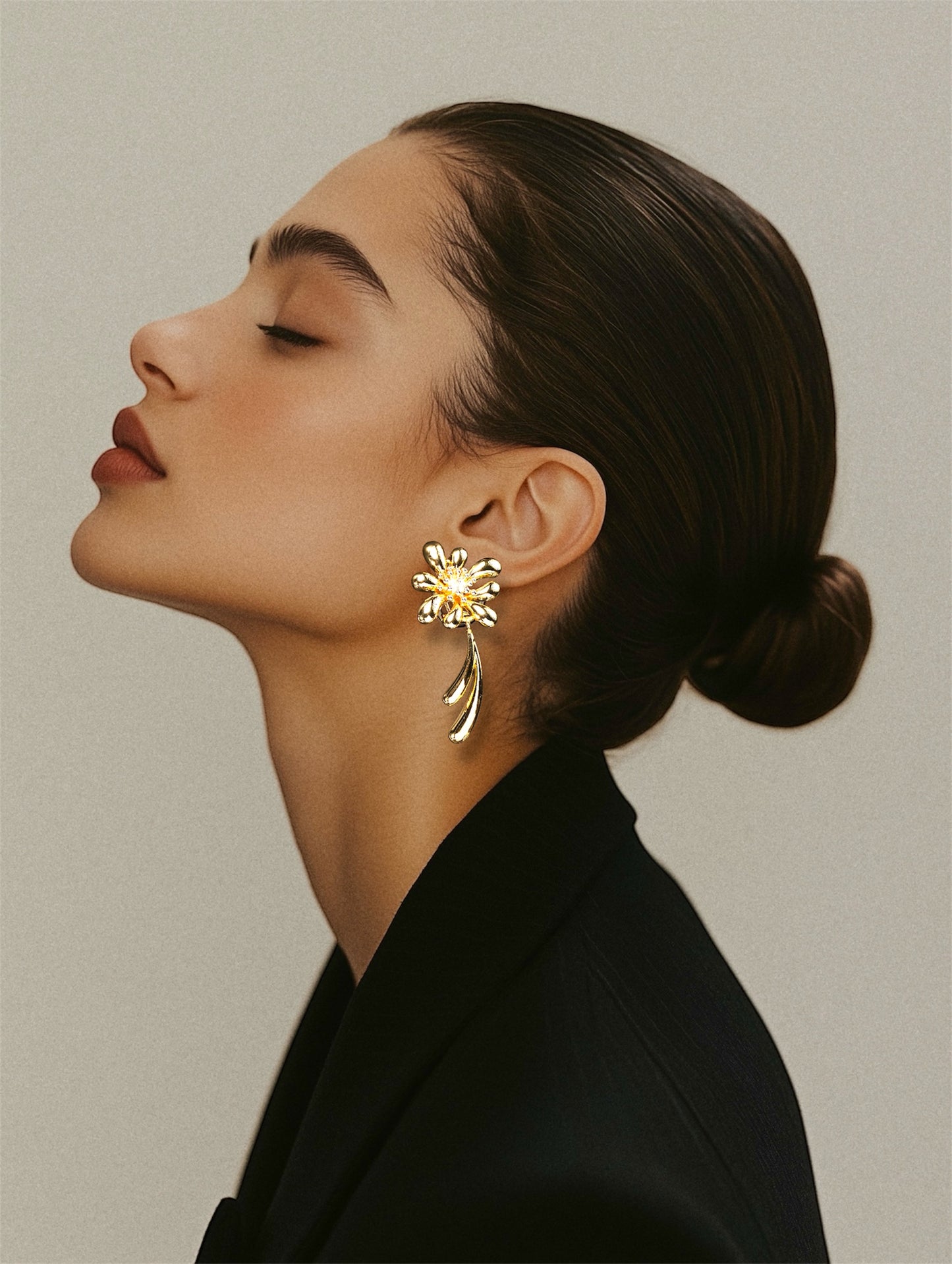 Eternal Blossom Gold Drop Earrings