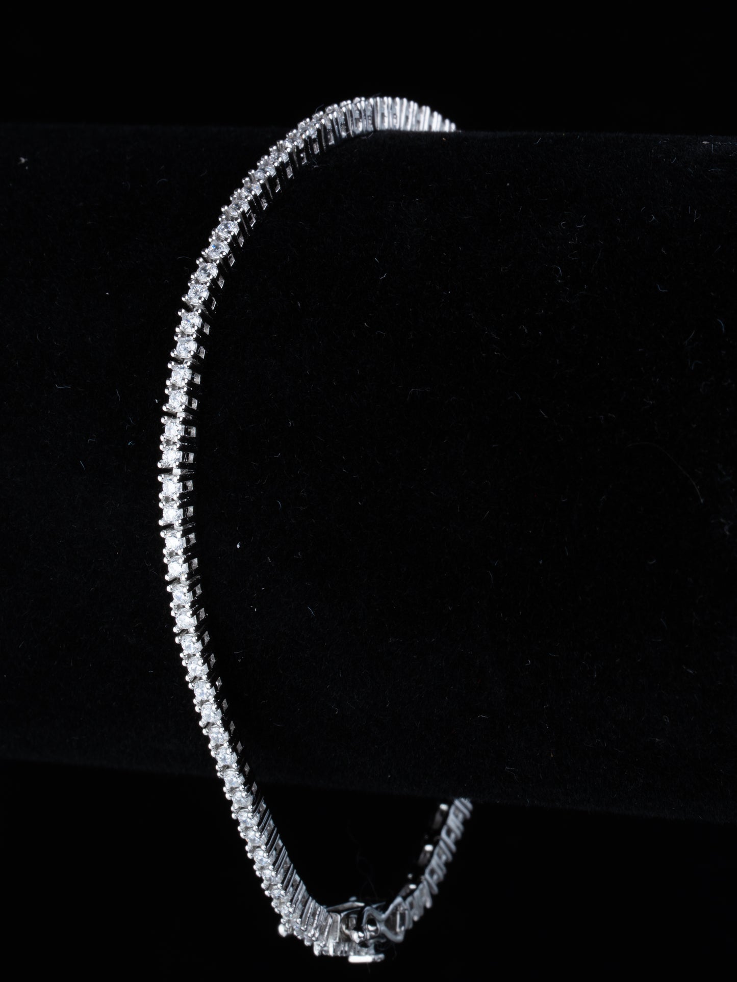 Silver Luster Slim Tennis Bracelet