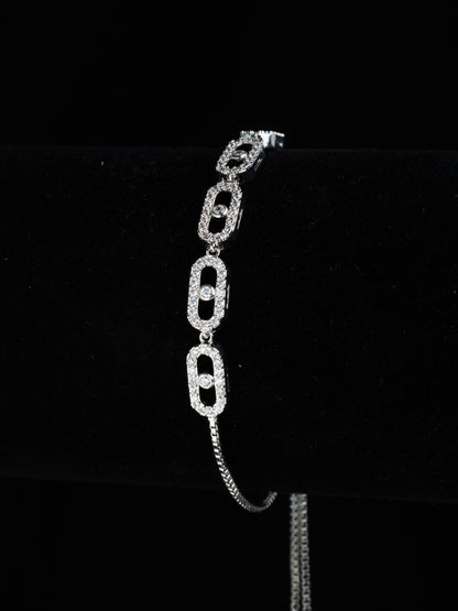 Silver allure bracelet