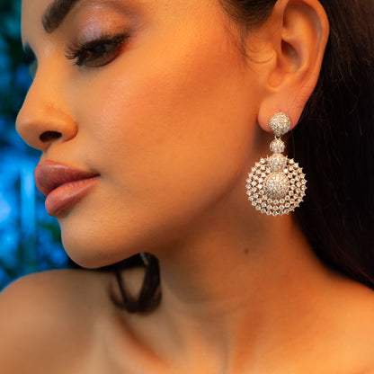 Quadra Lustre Silver Earrings