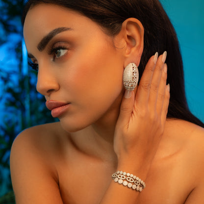 Silver allure bracelet