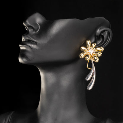 Eternal Blossom Gold Drop Earrings