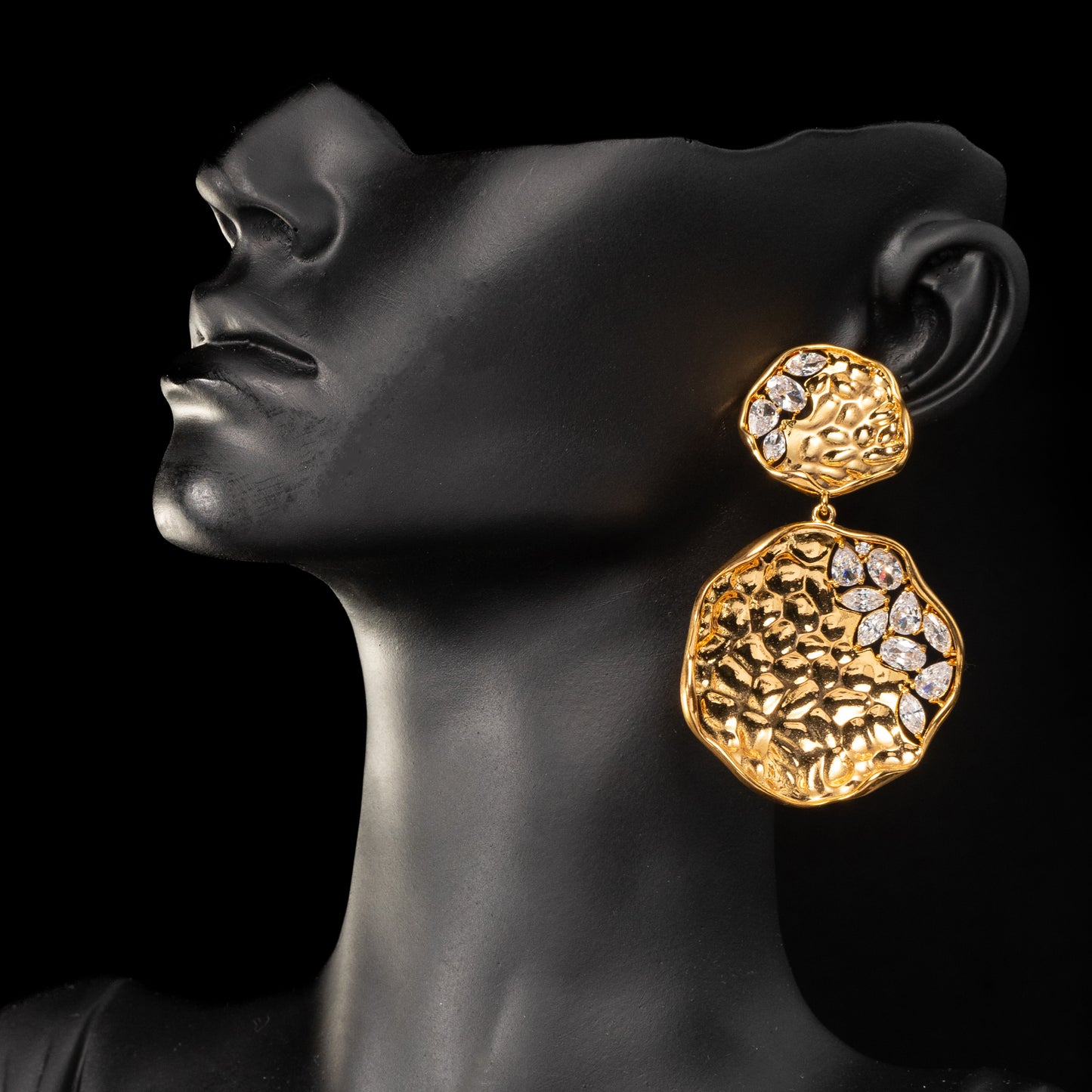 Golden Beam Drop Earrings