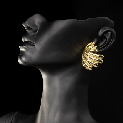 Golden Plume Earrings