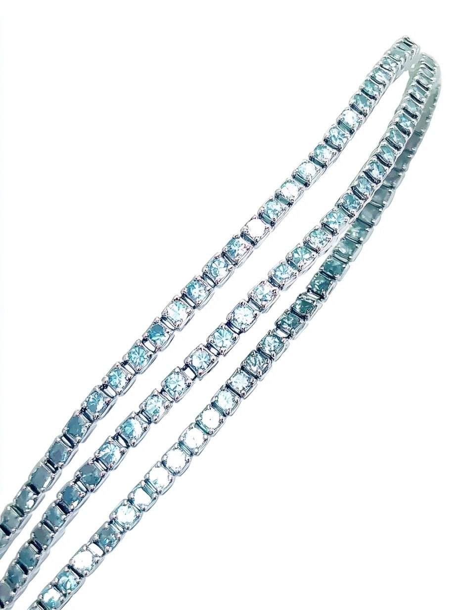 Teal Embrace Slim Tennis Bracelet