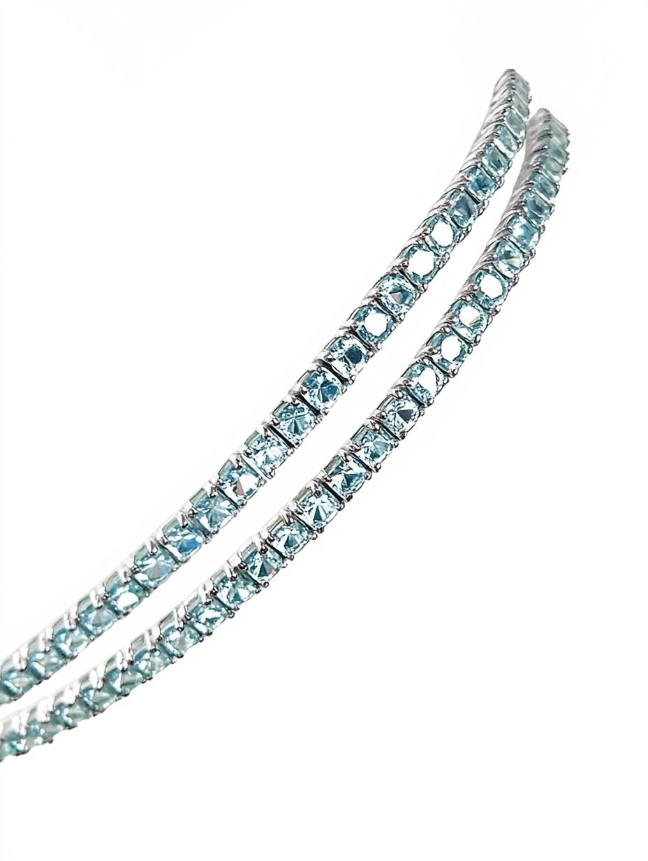 Teal Embrace Slim Tennis Bracelet