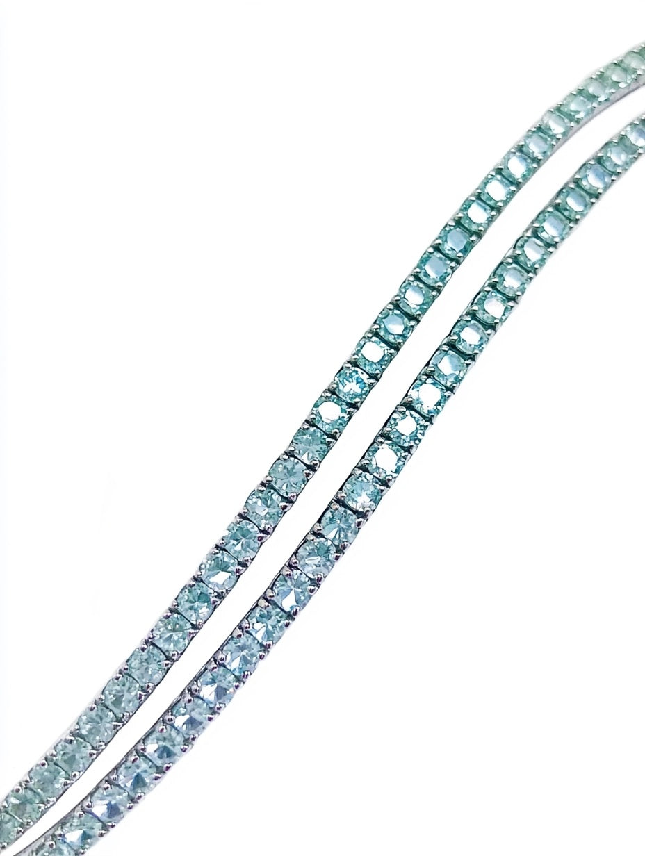 Teal Embrace Slim Tennis Bracelet