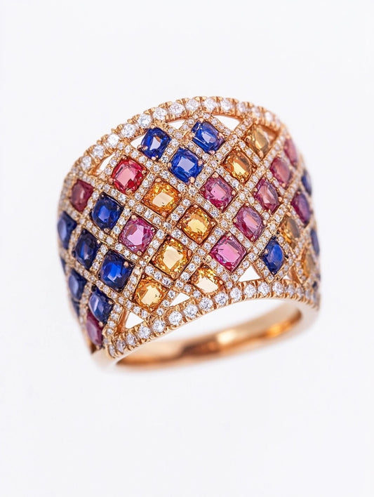Luminous Sparkle Ring 18karat Yellow Gold