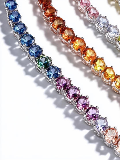 Radiant Spectrum Slim Tennis Bracelet