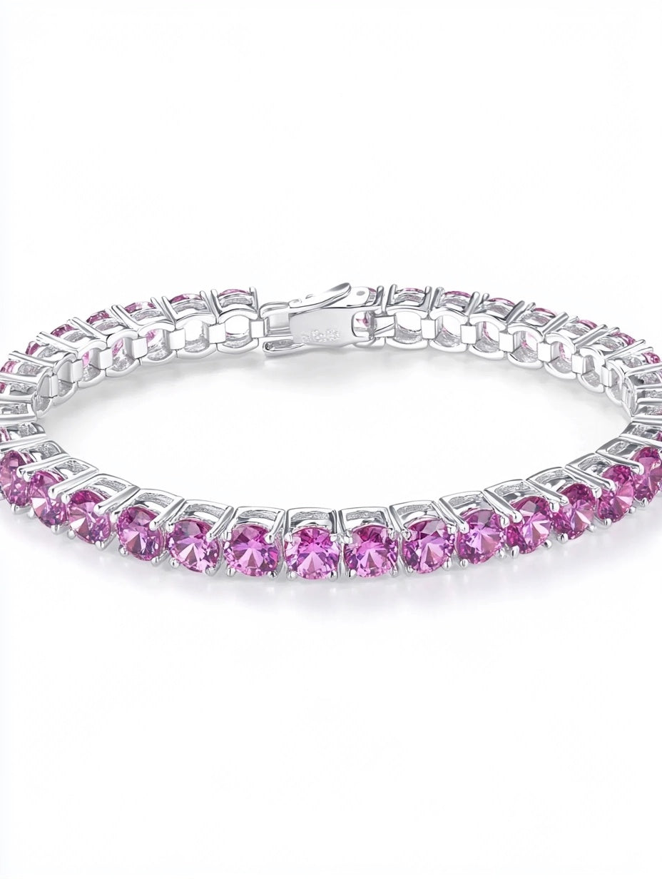 Pink Elegance Slim Tennis bracelet