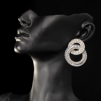 Looped Elegance Silver Earrings