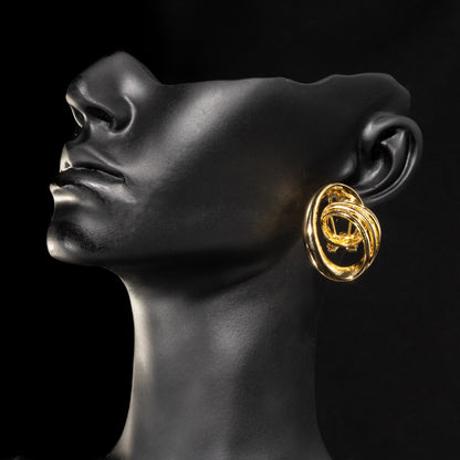 Luxe Halo Gold Earrings