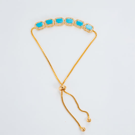 Luxor Bracelet In Gold And Turquoise