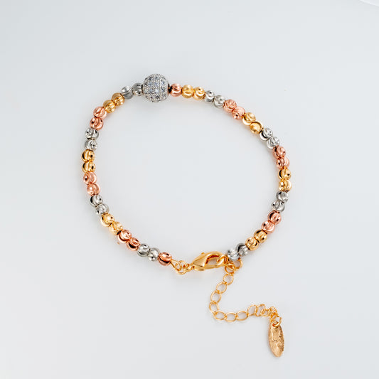 Radiant Harmony Bracelet In Gold Silver And Bronze