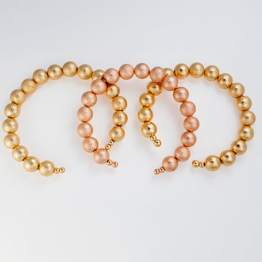 3-piece Sparkle Dust Bracelet Set In Gold, Silver & Rose Gold